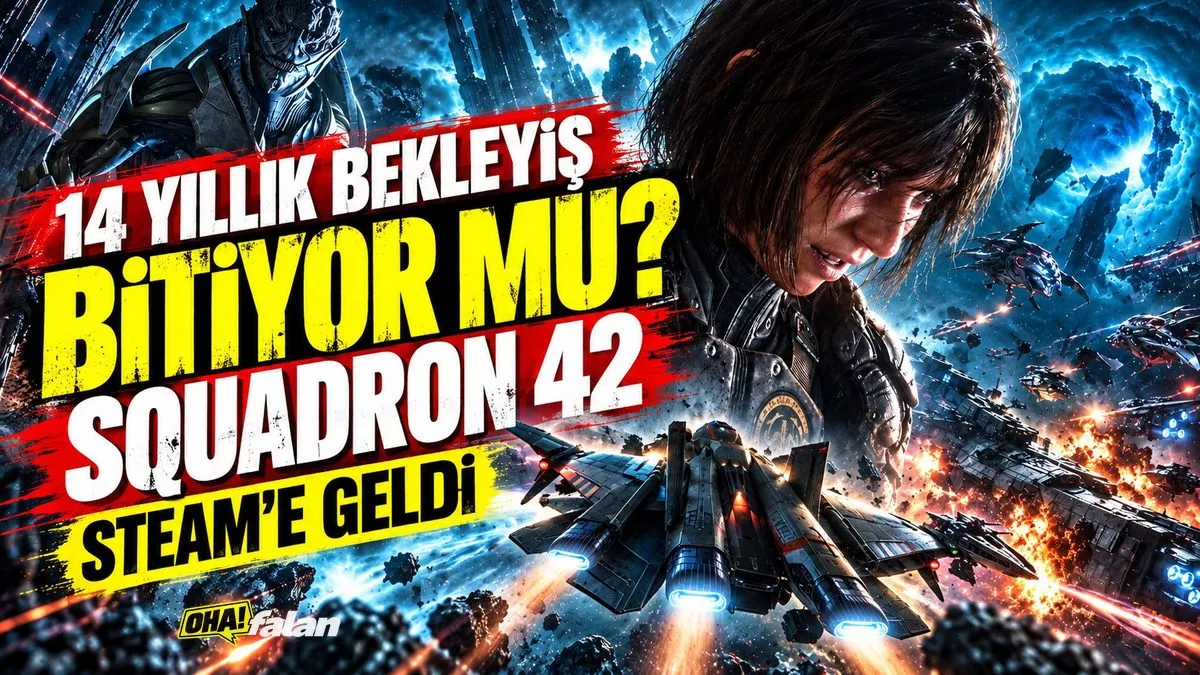 Devasa bir uzay savaş gemisinin önünde ilerleyen küçük savaş araçları, arka planda gezegen ve yıldızlar, sinematik bilim kurgu atmosferi, gerçekçi uzay savaşı sahnesi, 16:9 geniş kompozisyon, yazısız ve logosuz.