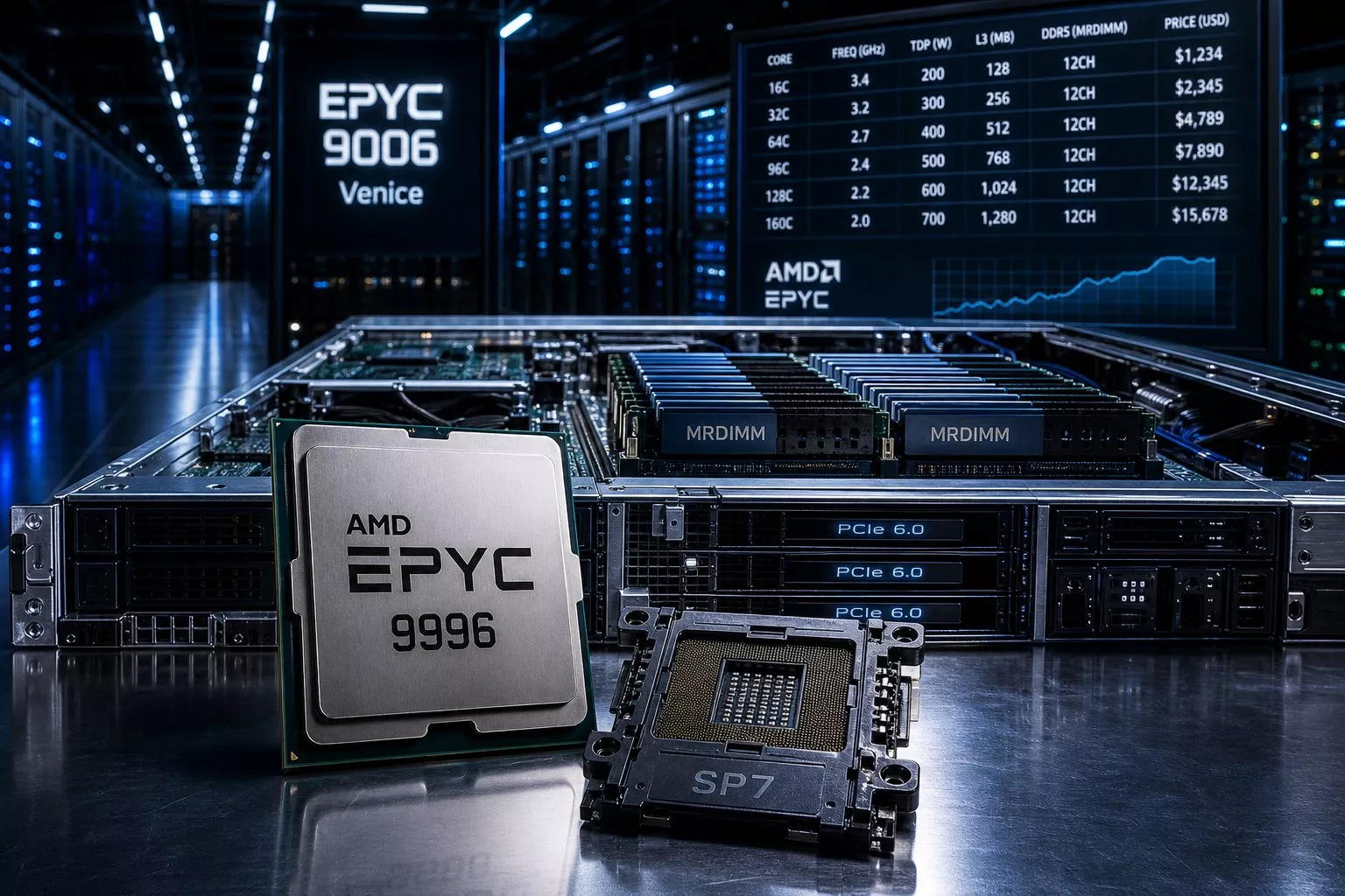 AMD, 256 çekirdekli EPYC 9996’yı duyurdu