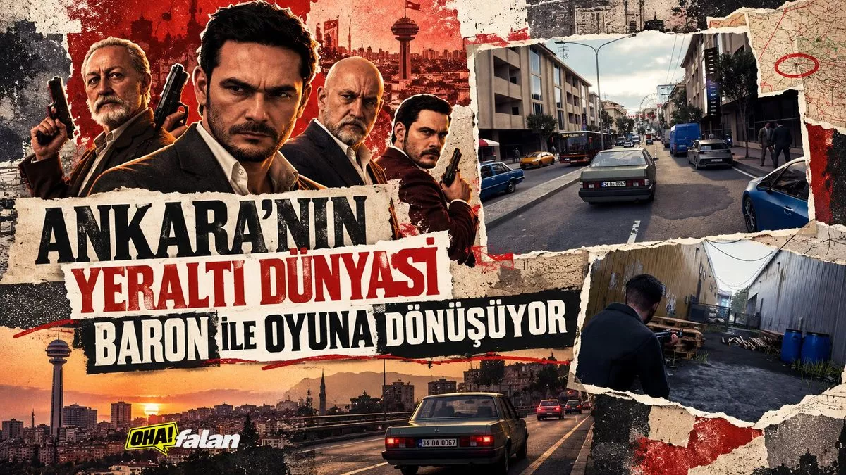 Ankara'nın eski mahallelerini andıran dar bir sokakta, sırtı kameraya dönük koyu renk takım elbiseli bir adam. Çevresinde eski otomobiller, kahvehane, apartmanlar ve sokak lambaları bulunan sinematik bir suç oyunu sahnesi. Gerçekçi görüntü, dramatik ışıklandırma, yazısız ve logosuz.