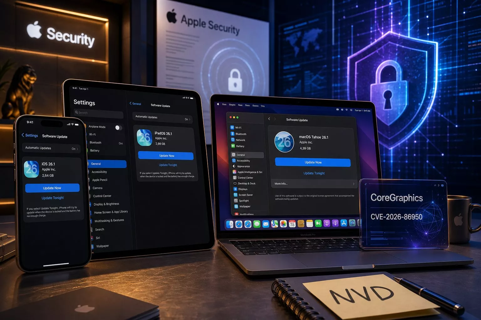 Apple, CoreGraphics’teki sıfır gün açığını yamaladı
