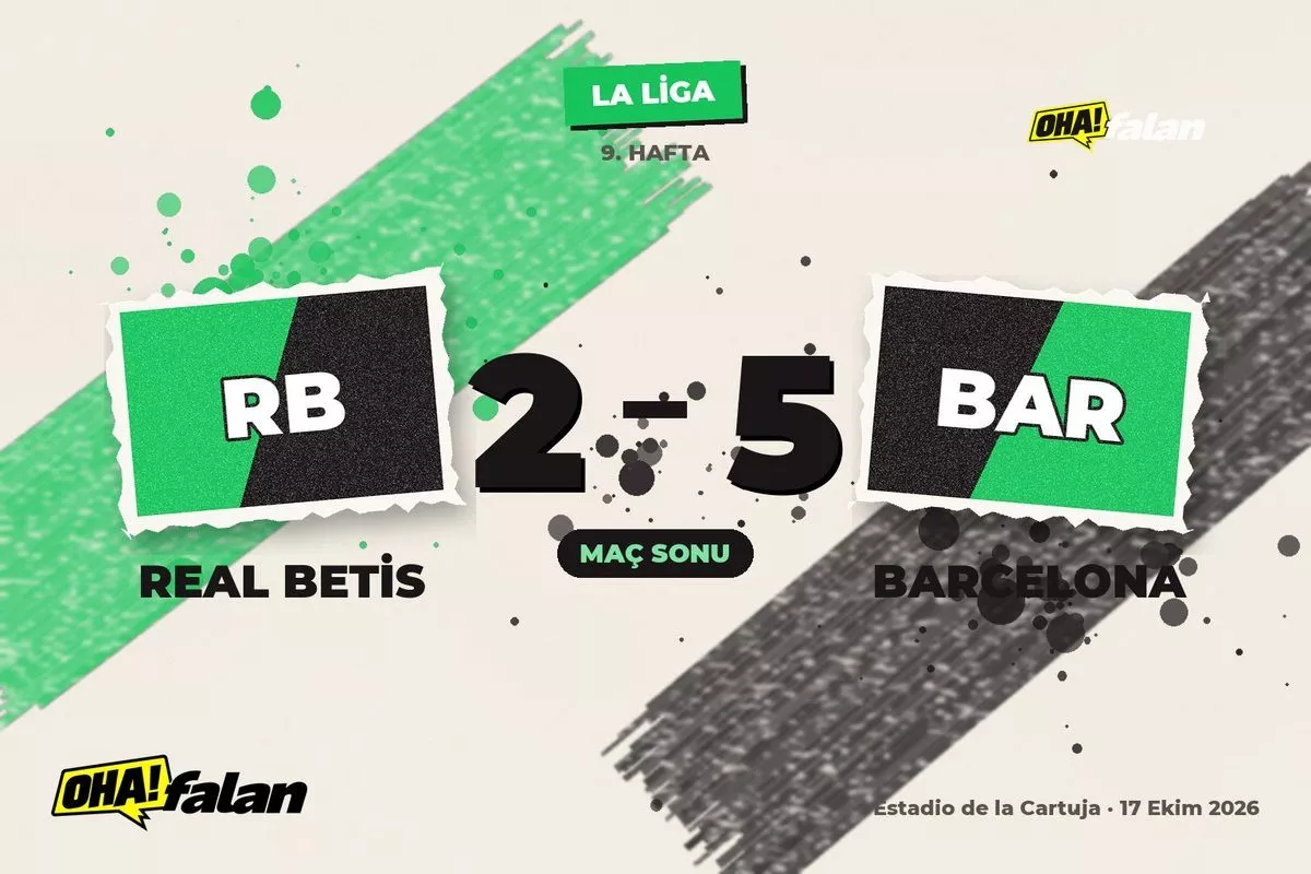 Barcelona, Betis deplasmanında 10 kişi kalan rakibini 5-2 geçti