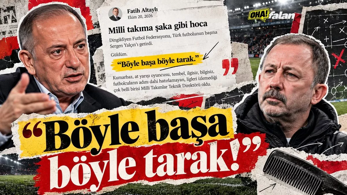 Boş bir futbol stadyumunun ortasında duran teknik direktör koltuğu, üzerine bırakılmış bir tarak, dağınık taktik tahtaları ve sert stadyum ışıklarıyla hazırlanmış eleştirel editoryal sahne.