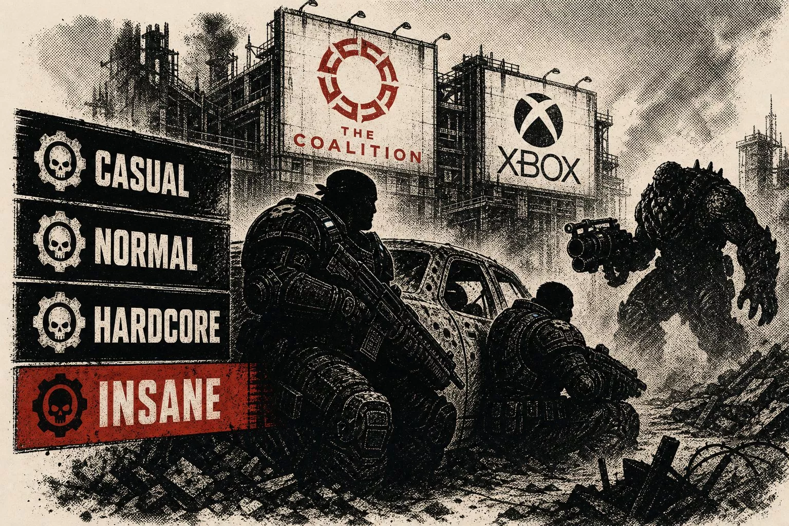 Gears of War: E-Day’de önerilen zorluk Hardcore