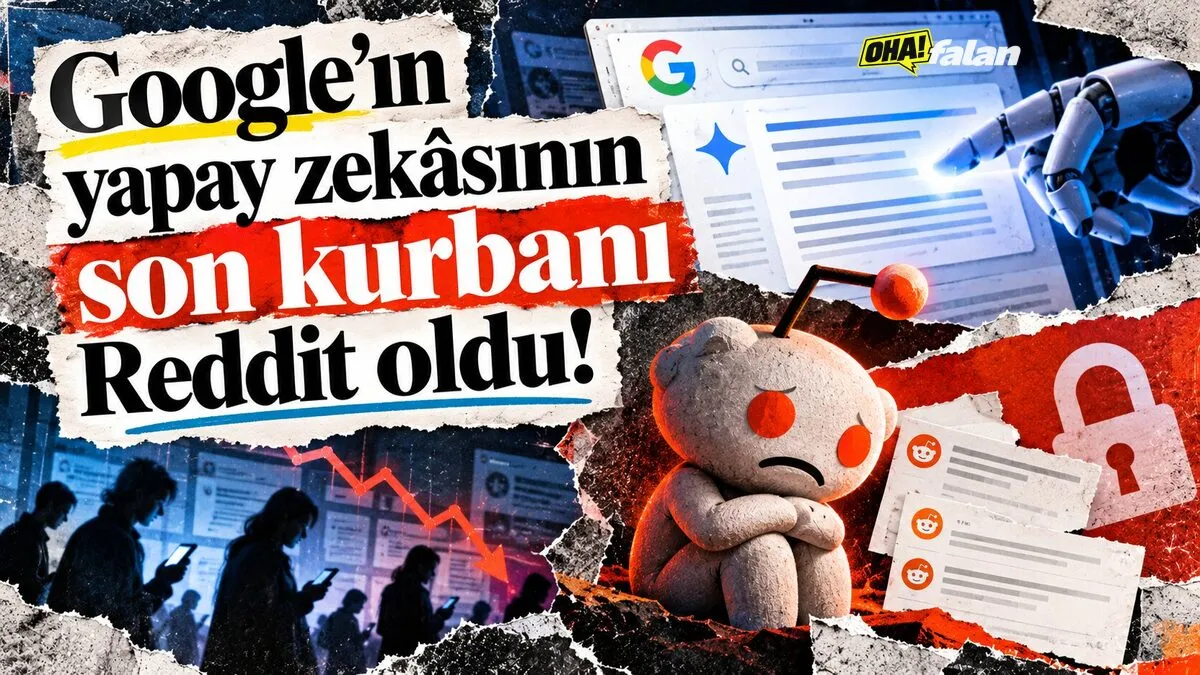 Karanlık bir odada bilgisayar ekranındaki çevrim içi tartışma sayfalarını inceleyen bir kullanıcı görülüyor. Ekranın önünde dijital bir kilit simgesi, arka planda yapay zekâyı temsil eden ışıklı devreler bulunuyor. Canlı kırmızı ve mavi tonların kullanıldığı sinematik sahnede yazı, logo ve tanınabilir yüz bulunmuyor.