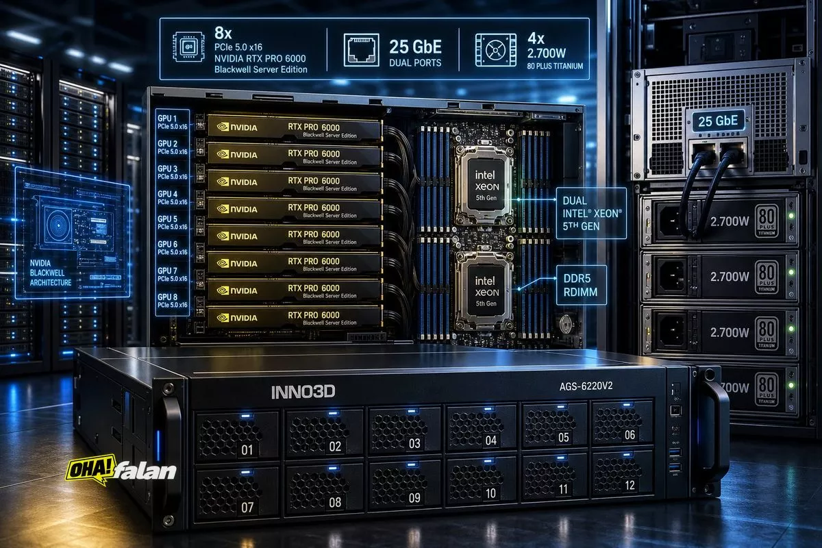 INNO3D, AGS-6220V2 6U GPU sunucusunu duyurdu