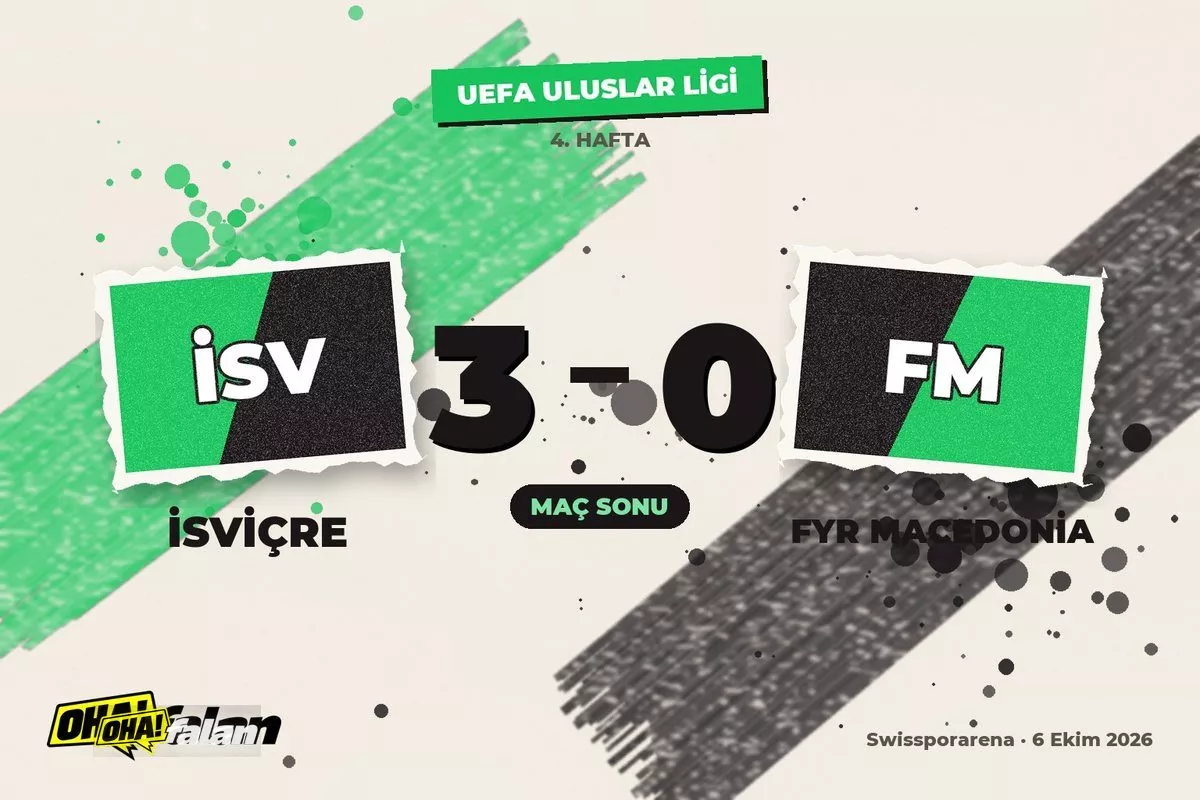 İsviçre, Kuzey Makedonya karşısında 20 şutla 3-0 kazandı