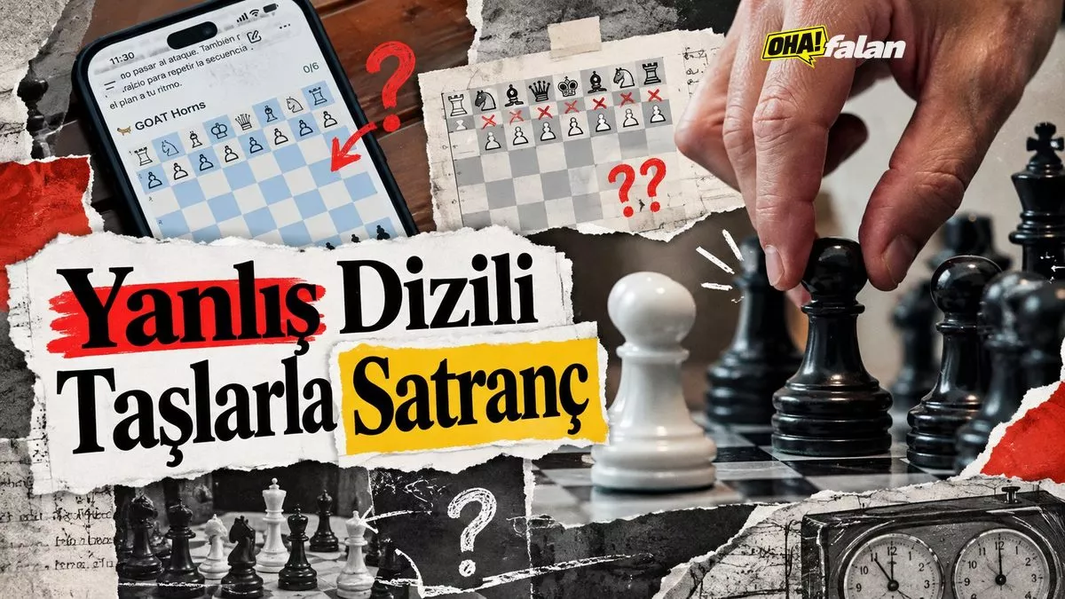 Modern bir oturma odasında sehpa üzerindeki satranç tahtası ve hemen yanında bir akıllı telefon. Taşların konumu ve dijital satranç arayüzü ön planda.
