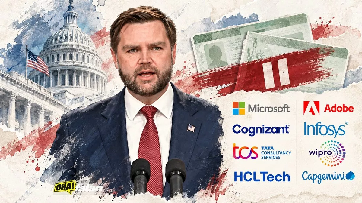Modern bir teknoloji ofisinde boş çalışma masaları, ön planda pasaport ve başvuru dosyaları, dosyaların önünü kesen şeffaf bir bariyer, soğuk gün ışığı, yazısız ve logosuz editöryal kompozisyon.