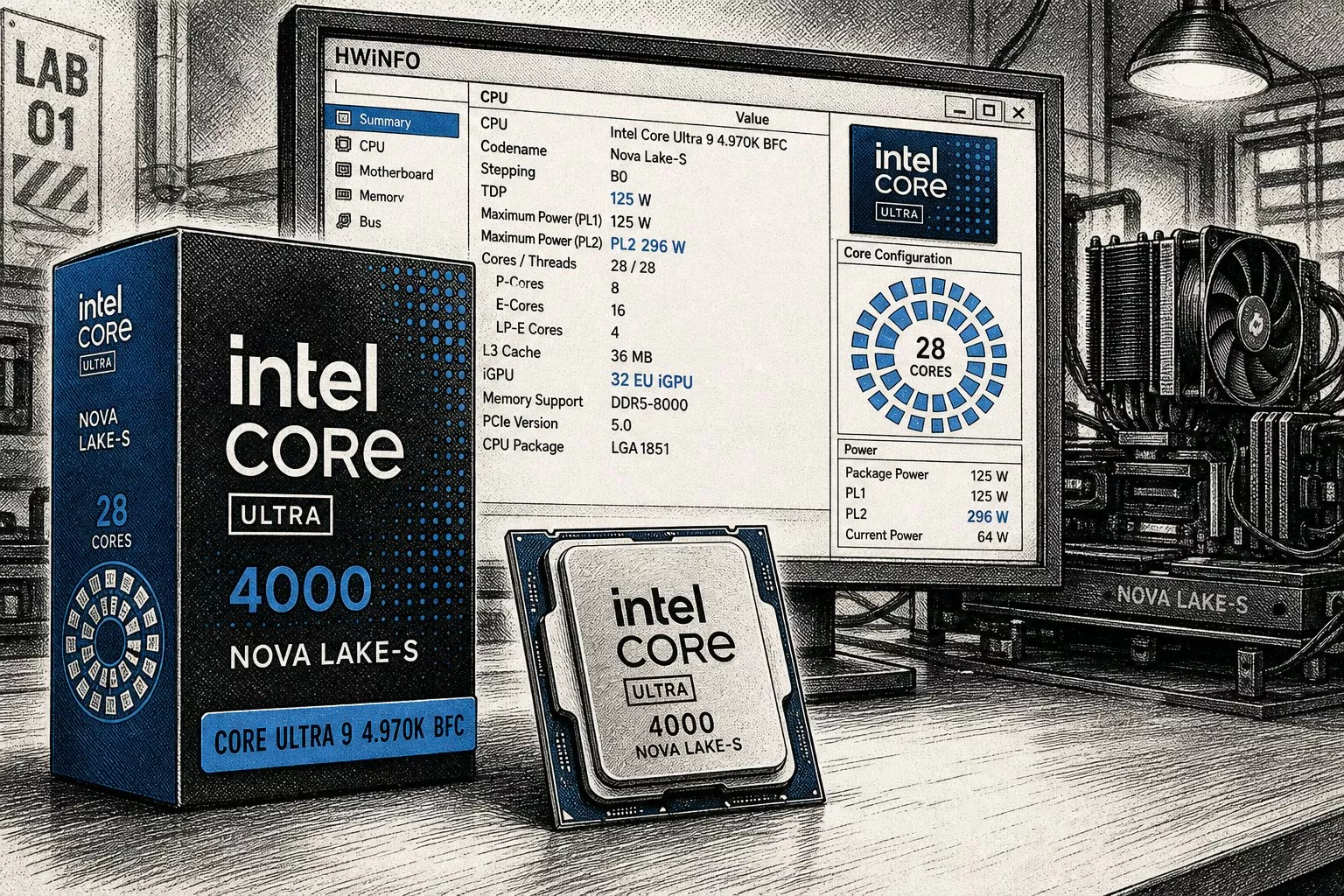 Nova Lake-S sızıntısı: Core Ultra 9 4.970K BFC listelendi