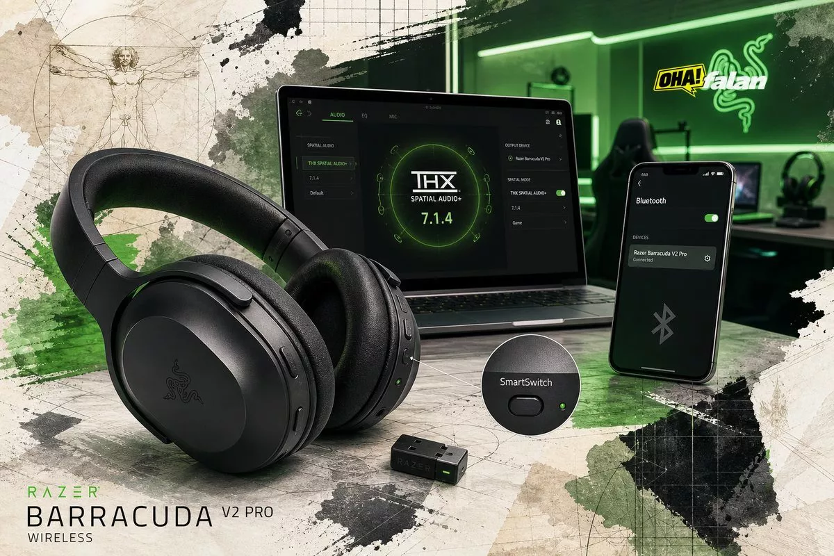Razer Barracuda V2 Pro kablosuz oyuncu kulaklığı duyuruldu