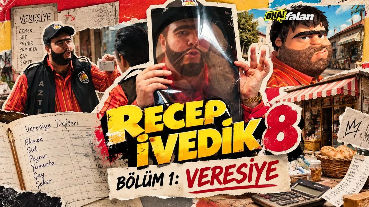 Mahalle bakkalının eski veresiye defteri, tezgâh üzerinde dağılmış fişler ve sıcak renklerle hazırlanmış nostaljik bir mahalle dekoru.