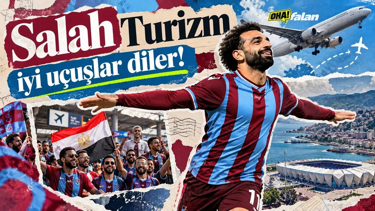 Trabzon sokaklarında bordo-mavili formalarıyla yürüyen Mısırlı futbolseverler, arka planda Karadeniz kıyısı ve stadyum ışıkları, hareketli ve coşkulu bir maç günü atmosferi.