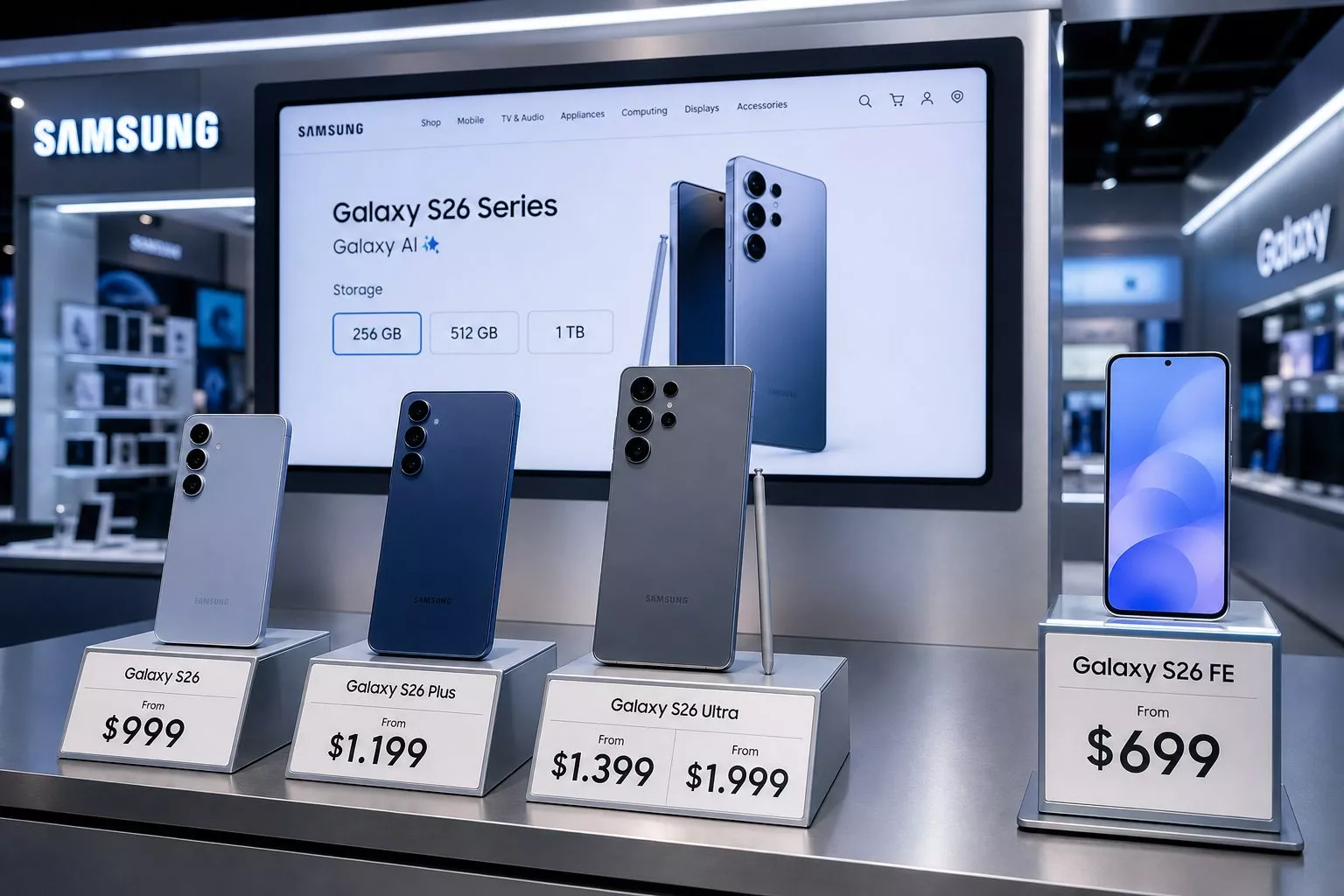 Samsung, ABD’de Galaxy S26 fiyatlarına 100 dolar zam yaptı