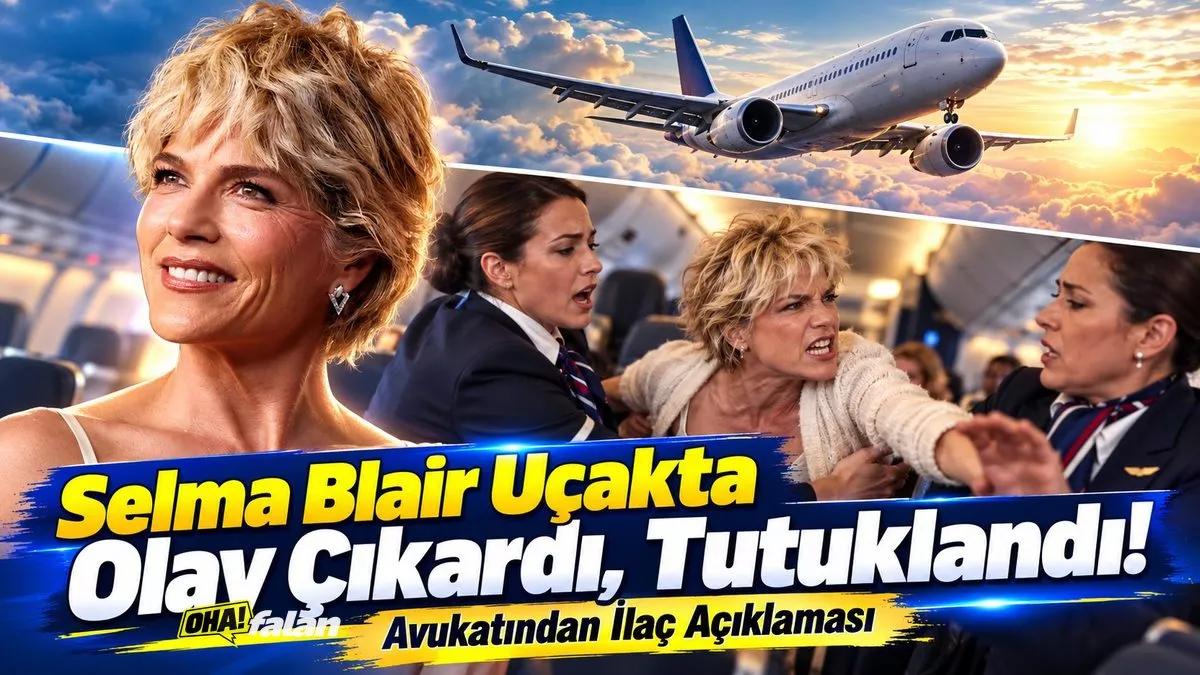 Gece saatlerinde New York JFK Havalimanı apronunda bekleyen yolcu uçağı, önünde polis araçları ve ambulans, uzakta bulanık insan silüetleri, dramatik ama gerçekçi editoryal fotoğraf atmosferi, 16:9 kompozisyon.