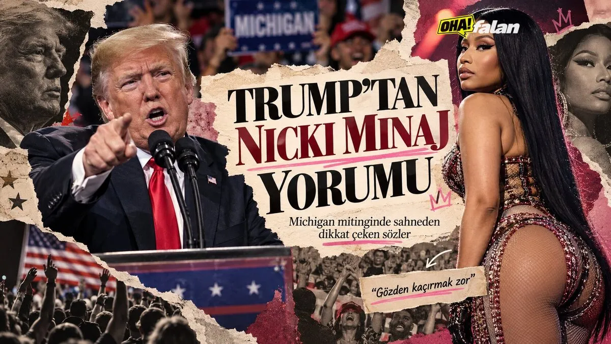 Amerikan seçim mitinginde ışıklarla aydınlatılmış bir kürsü, ön sıralarda davetliler ve alkışlayan kalabalık. Yüzlerin seçilmediği sinematik bir salon görüntüsü.