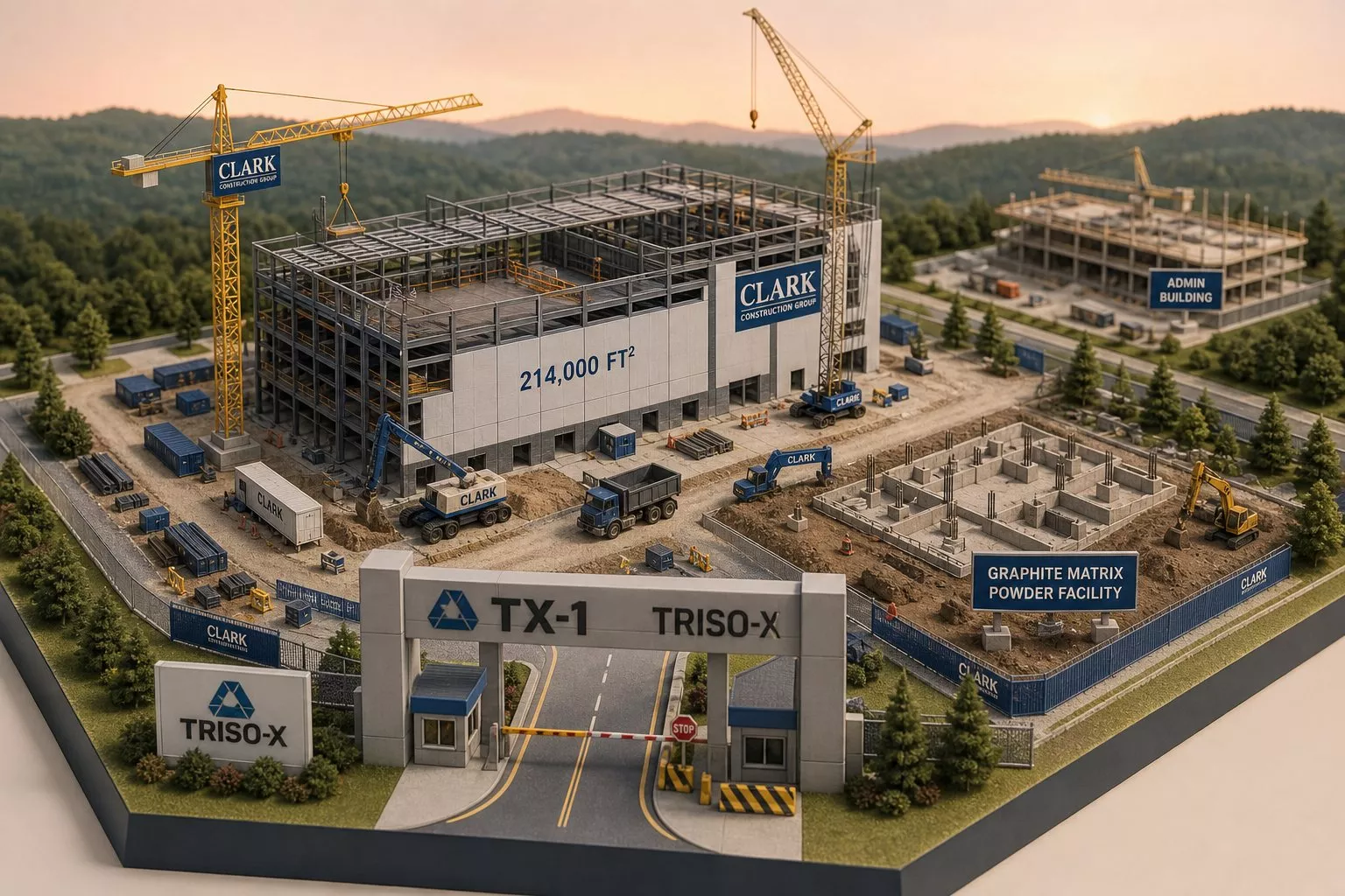 X-energy, Tennessee’deki TX-1 nükleer yakıt tesisinin ana yapısını tamamladı