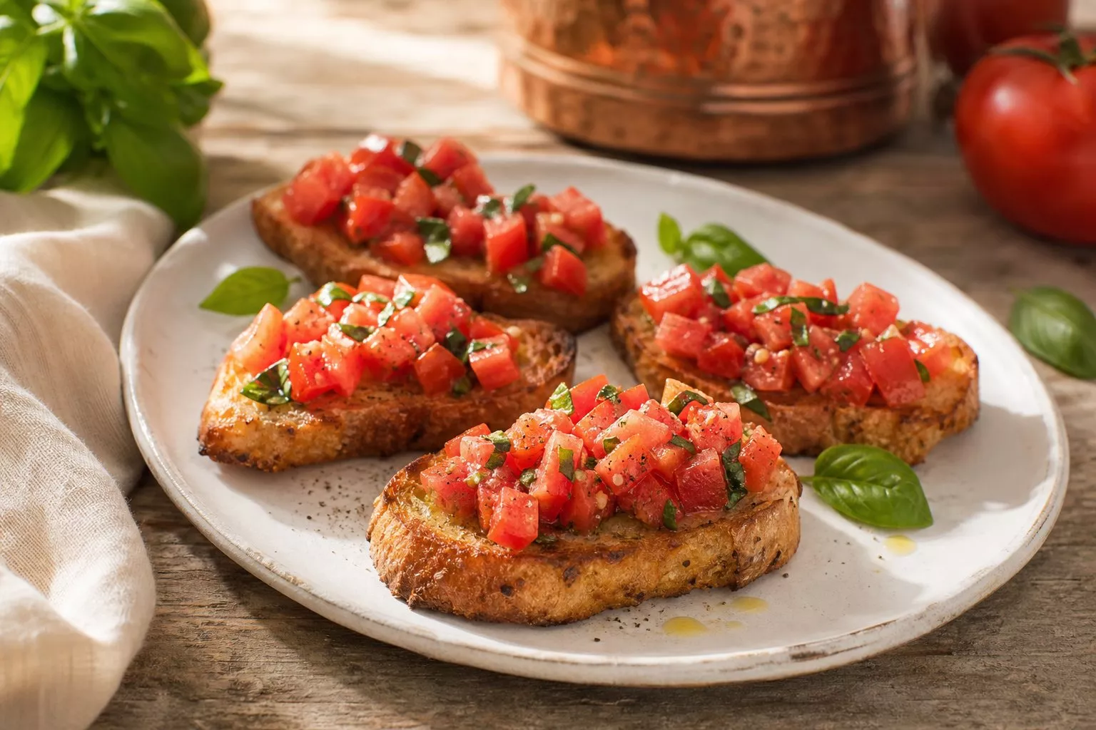 Domatesli Bruschetta