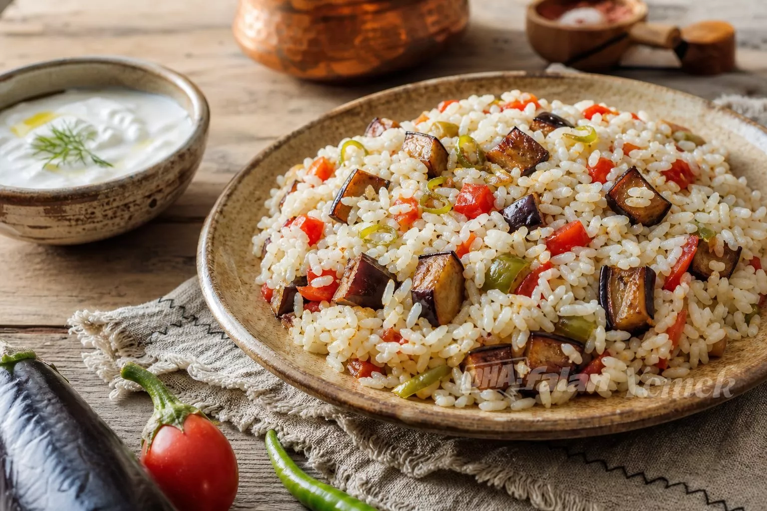 Patlıcanlı Pilav