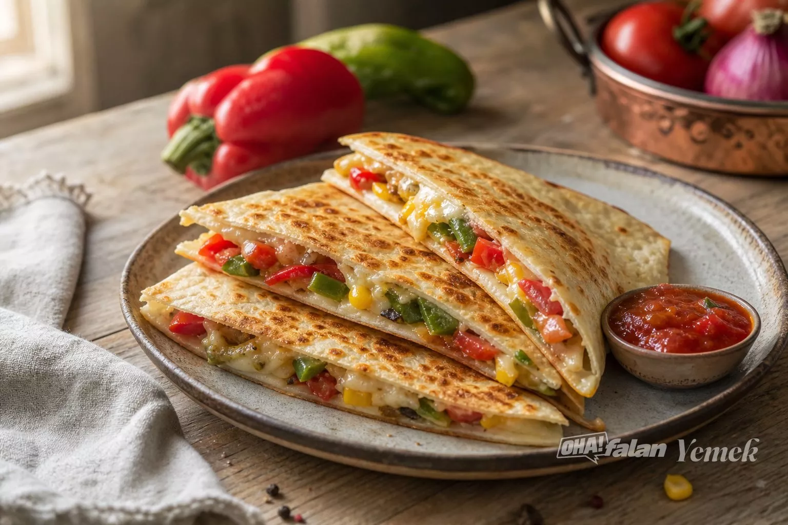 Sebzeli Quesadilla